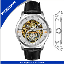 OEM Skeleton Automatic Watch with Genuine Leather Band